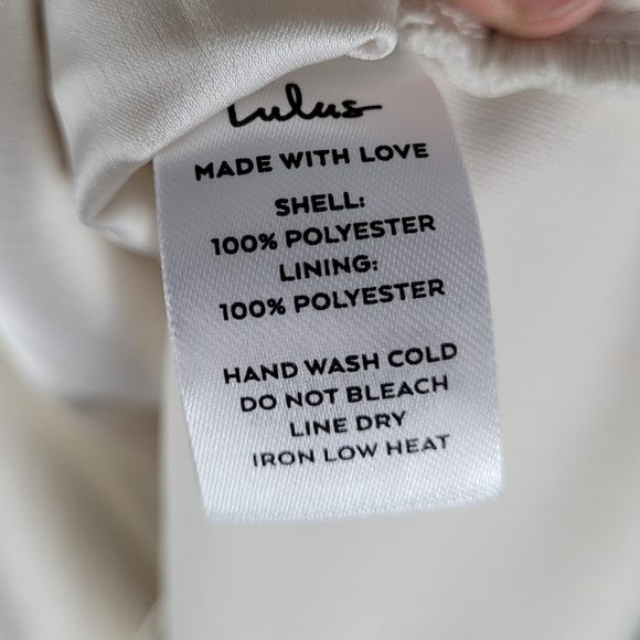 LULU'S | “Always Celebrating” satin off-the-shoulder asymmetrical mini dress - Picture 4 of 8